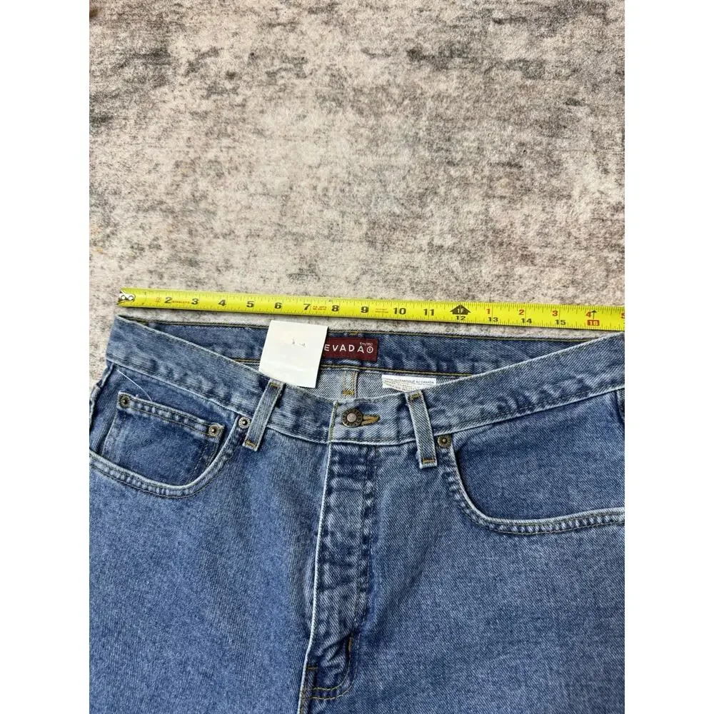 Vintage 90s Nevada Jeans Co 34x30 Straight Leg Medium Wash Retro Streetwear